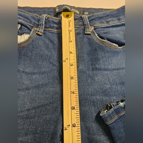 JOHN JOHN- Jeans Women's 28 Blue Denim Riped - Picture 4 of 11